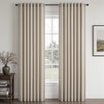thumbnail image 6 of Jainmy Linen-Look Semi-Sheer Curtains, Back Tab Drapes with Hooks Hooks Living Room Bedroom ,Set of 2 Panels,52x84 inch, Linen, 6 of 10