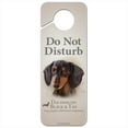 thumbnail image 1 of Black and Tan Dachshund Wiener Dog Breed Plastic Door Knob Hanger Sign, 1 of 7