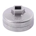thumbnail image 1 of Llave para tapa de cartucho de filtro de aceite de 65 mm y 14 ranuras, herramienta para quitar casquillos, tono plateado, 1 of 5