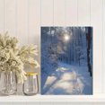 thumbnail image 2 of Qisvanset Framed Canvas Wall Art, 12x16 Inch Snowy Forest Winter Nature Rustic Home Decor, 2 of 5