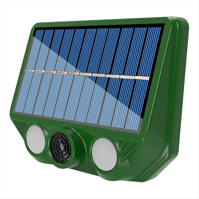 Repelente Ultrasónico de Animales con Energía Solar de 500 MAh. Repelente de Animales con Carga USB para Ahuyentar Ratones, Coyotes, Zorros y Ciervos.