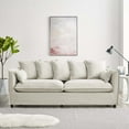 thumbnail image 1 of Modway Avalon Housse de Sofa Moderne en Bois et Tissu, Fini Beige, 1 of 12