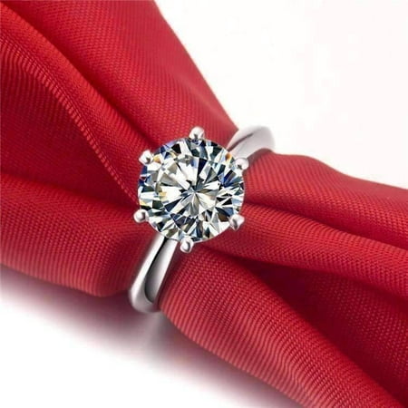 ON SALE - Astra 2CT Round Cut IOBI Simulated Diamond Ring (Best Simulated Diamond Engagement Rings)