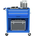 thumbnail image 4 of 24.5 Inch 2-IN-1 8-Drawer Rolling Tool Chest & Cabinet Large Capacity Tool Box with Lockable for Workshop Garage,Blue, 4 of 7