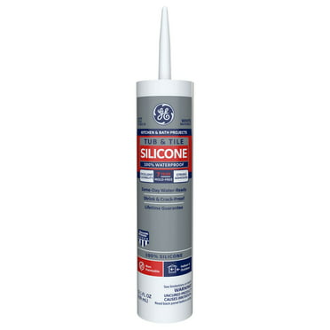 GE Silicone 1 Tub & Tile, Pack of 1, White 10.1 fl oz Cartridge