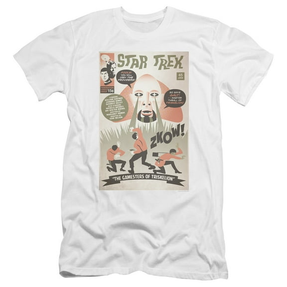 Star Trek Tos Episode 45 Premium Canvas Adult Slim Fit 30/1 T-Shirt White