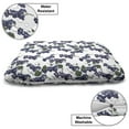 thumbnail image 3 of Botanical Pet Bed, Fresh Bunch of Grapes and Leaves on Branches Fruits Repetition, Resistant Pad for Dogs and Cats Cushion with Removable Cover, 24" x 39", Dark Indigo and Olive Green, by Ambesonne, 3 of 4