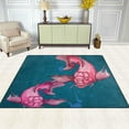 thumbnail image 3 of Dreamtimes Two Koi Fish On Grunge Background Lightweight Carpet Mats, 5'3" x 4' Area Soft Rugs, Floor Mat Rug Home Decoration for Kids Room Living Room, 63"x 48", 3 of 6