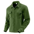 thumbnail image 5 of Mwjwdo Mens Sherpa Fleece Lined Shirt Jackets for Winter Warm Thick Button Up Collared Flannel Jacket with Multi Pockets Army Green M, 5 of 10