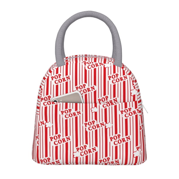 Balery Popcorn 1 Bolsa de Almuerzo para Mujeres, Caja de Almuerzo, Bolsa de Almuerzo Pequeña Impermeable, Tote de Almuerzo Reutilizable con Gran Capacidad