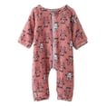 thumbnail image 1 of Toddler Girls Boys Winter Long Sleeve Jumpsuit Fleece Warm Cartoon Rabbit Print Outwear For Children Clothes, 1 of 5