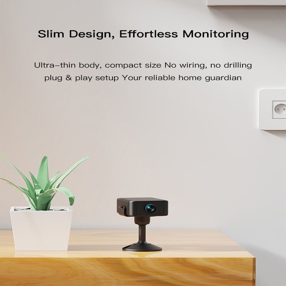 Wiher Nanny Camera,Wireless Security Camera with 32G Card Dual-band 2.4/5G 4K Ultra HD, Free Cloud Storage, Works Online & Offline for Baby Pet and Indoor Monitoring, Black