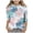 Blue, variant on Girls Shirts Size 10-12 Crew Neck 3/4 Sleeves Shirts for Youth Girls Vibrant Ombre Kids Clothes Soft Tees