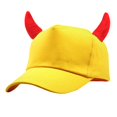 thumbnail image 2 of ZDNIXIAN Devil Horn Baseball Cap, 3D Plush Horn Decor Solid Color Adjustable Costume Hat, Lightweight Structured Crown Unisex Holiday Party Accessory, 2 of 4