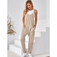 thumbnail image 2 of Loose Cami Jumpsuit, Solid Casual Jumpsuit For Summer & Spring, Women's Clothing, 2 of 20
