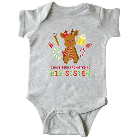 

Inktastic Promoted To Sister with Christmas Reindeer Gift Baby Boy Bodysuit