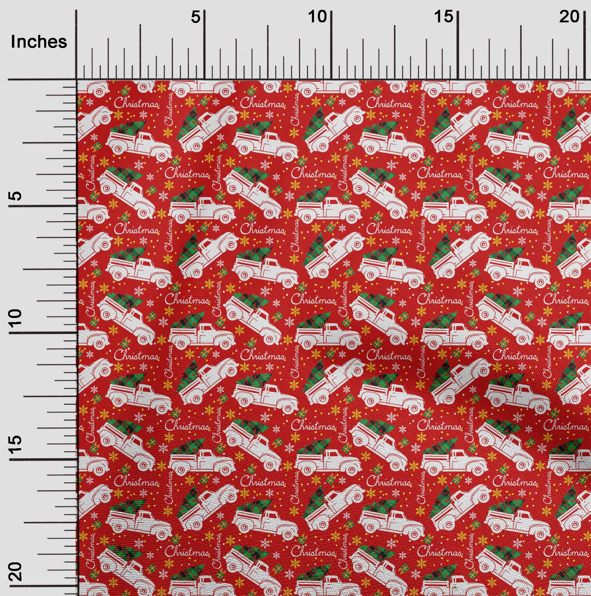 oneOone Georgette Viscose Red Fabric Merry Christmas Sewing Fabric By The Yard Printed Diy Clothing Sewing Supplies 42 Inch Wide