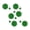 Flowers and green le, variant on Irregular Shaped Placemat Heatproof Felt Table Protectors For Kitchen Countertops And Dining
