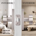 thumbnail image 6 of Brushed Nickel Door Knobs Interior with Lock, Modern Privacy Satin Nickel Door Knob Door Handles for Bathroom Bedroom Rectangle, 6 of 14
