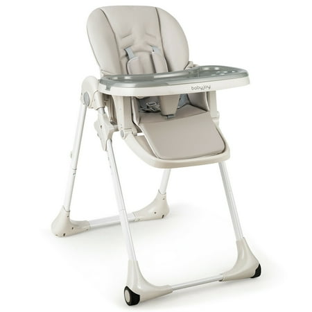 Costway Baby Foldable Convertible High Chair w/Wheels Adjustable Height