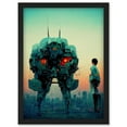 thumbnail image 1 of Mecha Japanese Illustration Sci-Fi Anime Artwork Framed Wall Art Print A4, 1 of 4