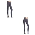 thumbnail image 3 of Sonducket Pantalones de Yoga elásticos de cintura alta para correr y correr para mujer, pantalones deportivos de poliéster para gimnasio, Gris S 2Conjunto, 3 of 6