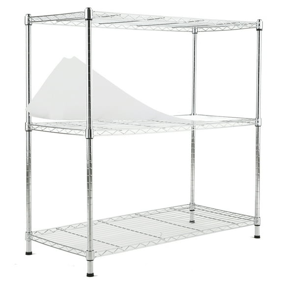 EFINE 3-Shelf Chrome Shelving Unit with 3-Shelf Liners