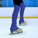 thumbnail image 5 of Calentadores de piernas para patinaje artístico Calcetines de patinaje artístico Cómodos y ligeros con diamantes de imitación Azul, 5 of 8