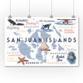 thumbnail image 2 of San Juan Islands, Washington, Typography and Icons (36x54 Giclee Gallery Art Print, Vivid Textured Wall Decor), 2 of 3