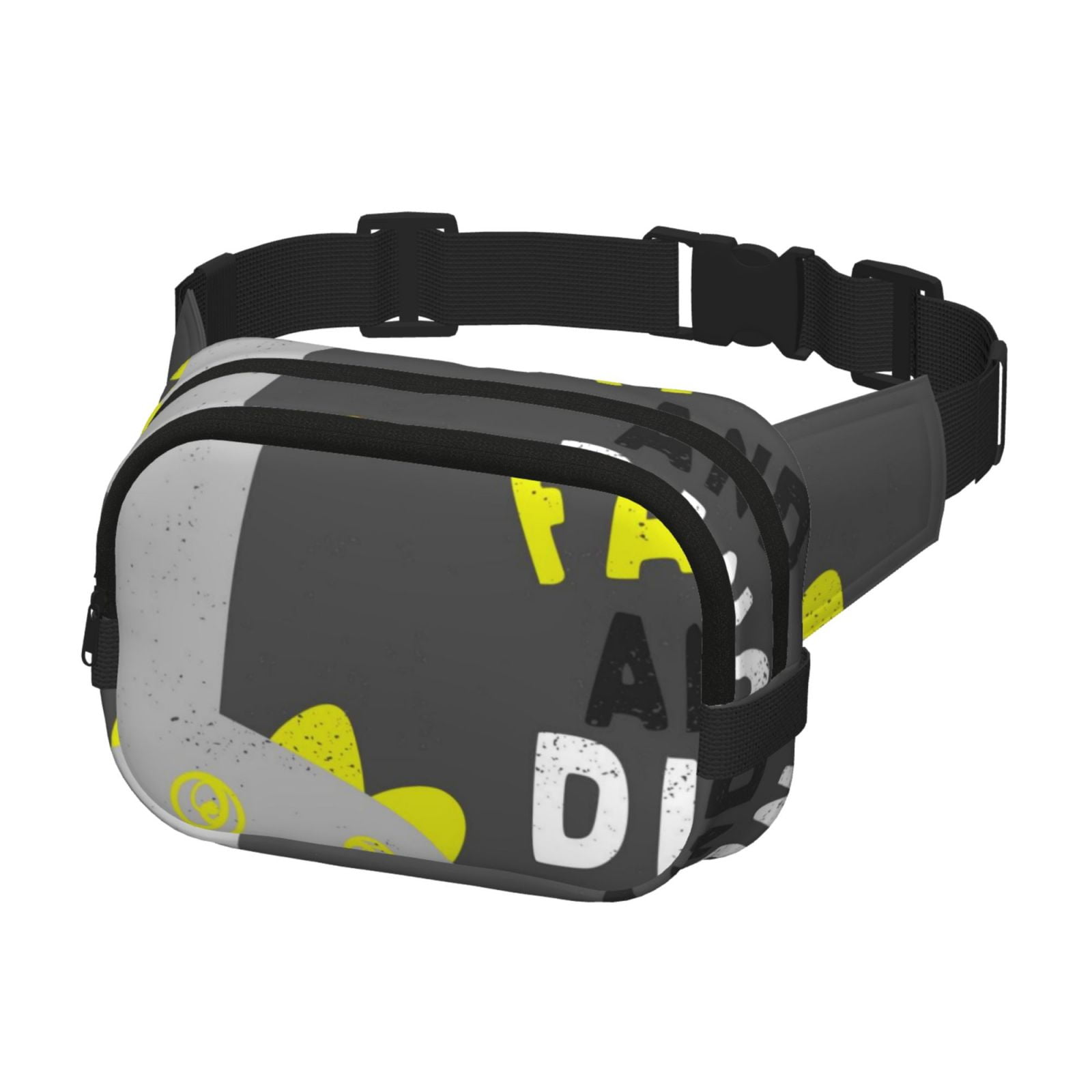 Picia Cute Dinosaur Print Square Double-Layer Waist Bag Mini Adjustable Waist Belt Bag Exercise Running Travel Hiking