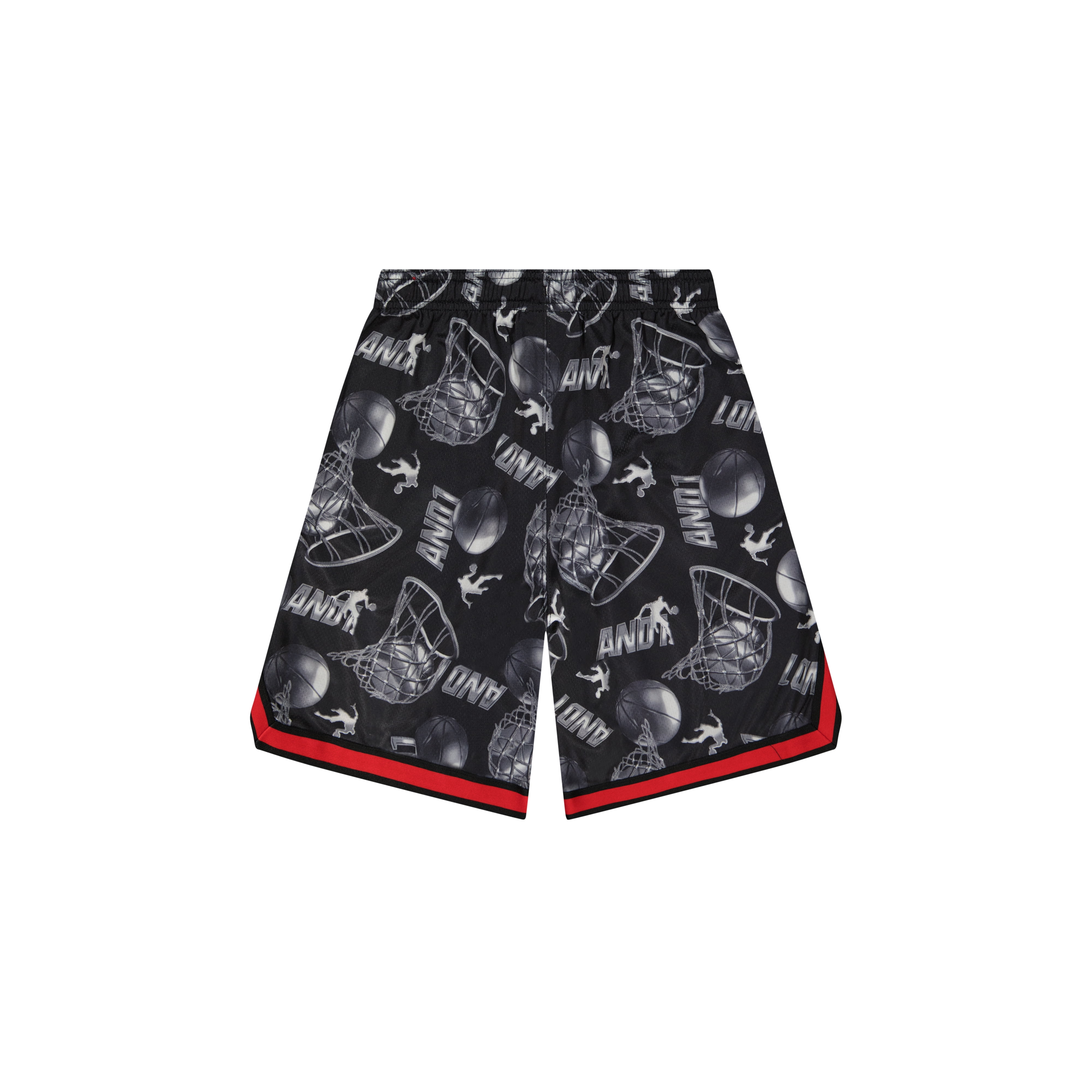 AND1 Boy's Athletic Platinum Short, 7" Inseam, Sizes 4-18