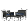 thumbnail image 3 of Gymax 8PCS Rattan Furniture Set Cushioned Sofa Coffee Table Backyard Porch Patio Navy, 3 of 4