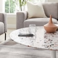 thumbnail image 7 of Modway Lippa 36" Round Terrazzo Coffee Table in White White, 7 of 7