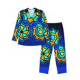 thumbnail image 1 of Goofa Geometry Dash Pattern 2-piece Loungewear Set Men’s Sleepwear Set Soft PJs Cozy loungewear Comfy Sleep Set Winter Pajamas-X-Large, 1 of 7