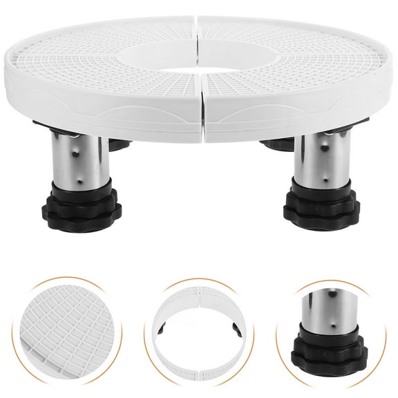 YUYUETIME 1Pack Dorm Mini Fridge Organizer Round Air Conditioner Base Stand in White