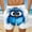 White, variant on Daiosportswear Men's Summer Animal/Cartoon Print Board Shorts, Lightweight Quick-Dry Swimwear with Adjustable Drawstring Yellow-A XL(XL)