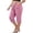 Pink, variant on Women Capris Zaewscy Women's Fashionable Solid Color Capris Drawstring With Pockets Shorts Army Green XL