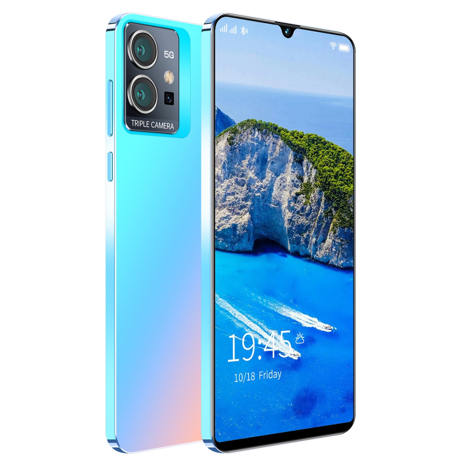 FYTPOV Android Phone, T1 Pro 5G Android 7.1 Smartphone 6.53-inch HD Standby Card Slot 2+16G Memory 2600mAh Battery Removable Back Cover, Cell Phones Unlocked