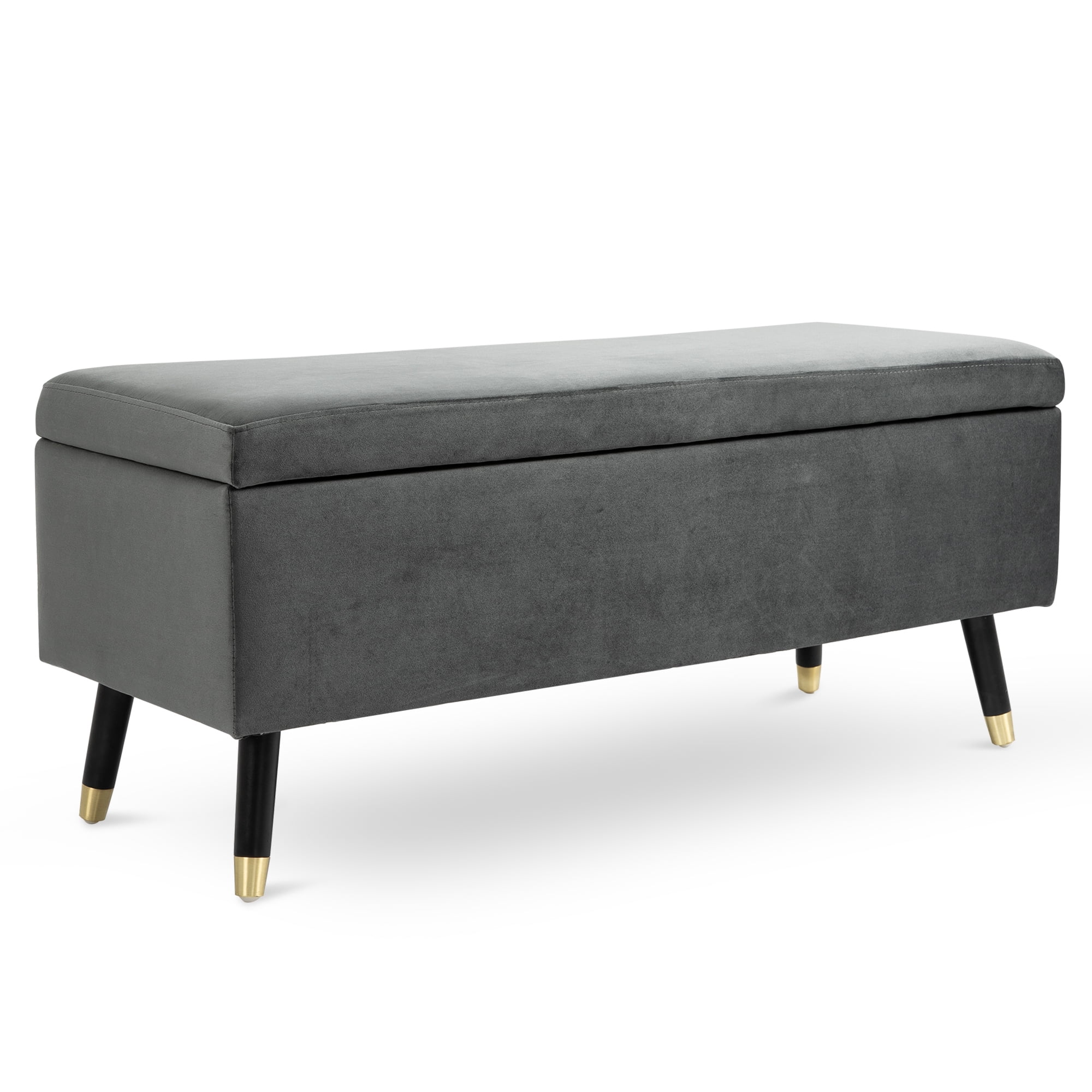 HOMCOM Ottoman Bench with Storage, Fabric Footrest Shoe ...