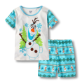 thumbnail image 3 of Disney-Conjunto de ropa de Frozen Elsa para niños, pijamas Kawaii para bebés, camiseta para niños, pantalones cortos, trajes, ropa de algodón, regalo, novedad de verano, 3 of 5