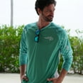 thumbnail image 3 of Reel Life Rumrunner Raglan Barrel Tie Dye UV T-Shirt - Small - Agate Green, 3 of 4