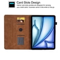 thumbnail image 2 of GSFY Case for 2024 iPad Air 11 Inch 6th Gen (M2), Smart PU Leather Wallet Stand Protective Shell Auto Sleep Wake for iPad Air 11 6th/ iPad Air 10.9 4th &5th/ iPad Pro 11 (2018-2022), Brown FLOWER, 2 of 8