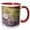 Red/White, variant on , Papua New Guinea. Village of Vanimo. Colorful Png Money., 15oz Two-tone Blue Mug