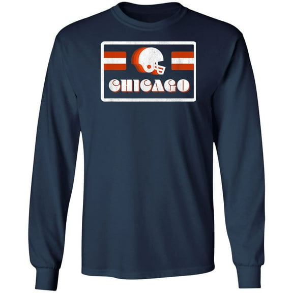 Chicago Football Retro 70's Long Sleeve T-Shirt