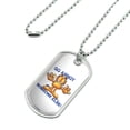 thumbnail image 2 of Garfield Go Annoy Someone Else Military Dog Tag Pendant Necklace with Chain, 2 of 5