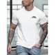 thumbnail image 1 of Camiseta informal con estampado creativo de montaña para hombre, manga corta, corte cómodo, cuello redondo, estilo urbano, para uso diario, ideal para deportes de ocio., 1 of 5