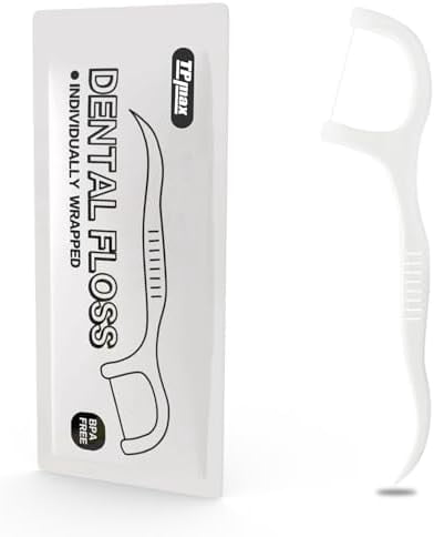 500 Count Dental Flossers Each Individually Wrapped, Floss Singles Bag, Travel Hotel Restaurant Office Car Floss, Picks Oral Care Teeth Clean Flat Wire