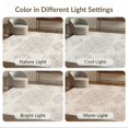 thumbnail image 7 of ODIKA 8'x10' Washable Area Rug Neutral Farmhouse Boho Faded Print Motifs Ivory Beige Dining for Living Room, Under Sectional, Family , Durable, Non-Slip, 7 of 7