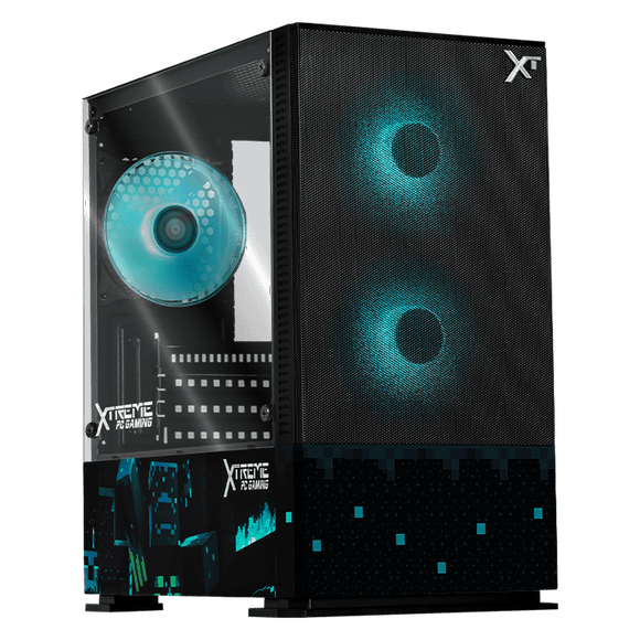 Gabinete XTREME PC GAMING Minecraft Warden V2 Edition Mini Torre 3 Fan ARGB Negro CXTMWB701BK