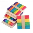 thumbnail image 7 of Kids Child Natural Multi-Color Wooden Popsicle Sticks DIY Crafts Puzzle Toy Gift, 7 of 7